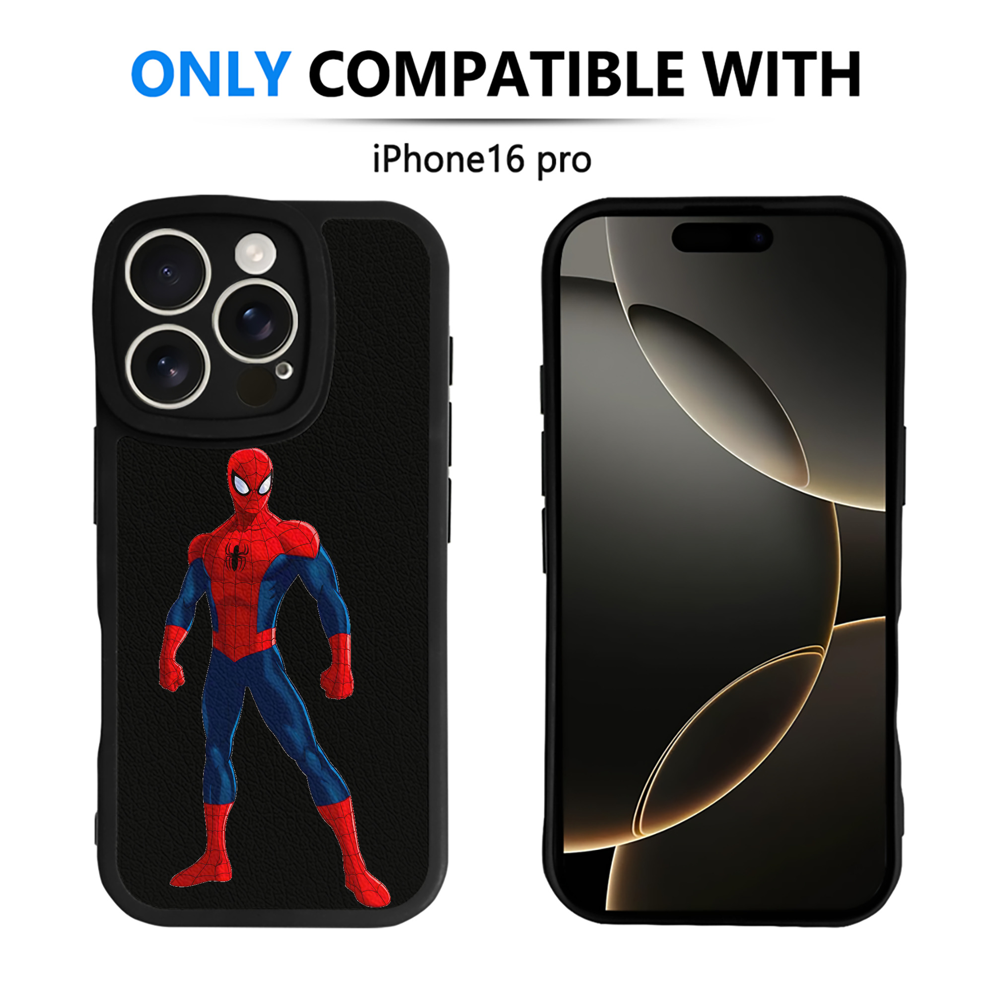 Spider Man スパイダーマン 【iPhone 16シリーズ対応】シリコンスマホケース（レザー調） 材質：シリコン
